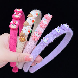 Autumn Winter Cartoon Princess Hairband Full Coverage No Pulling Or Damaging Childrens Hair Band Girls Hair Accessory