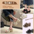 BRONSKI Sandals For Women With Heels Block Heels High Heels For Women 7CM. 