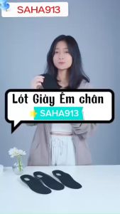 Lót giày êm chân SAHA913 giảm size chống rộng miếng lót giầy 4D cao cấp chơi thể thao chạy bộ đá bóng rổ