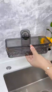 Wall-Mounted Suction Cups Storage Racks for Home Kitchens with Large Capacity Shelves