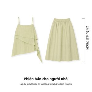 Bộ Đầm Hè Không Tay Hình Dáng Không Quy tắc cho Phụ Nữ Bé
