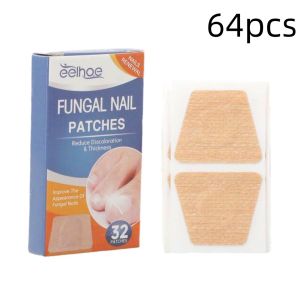 32/64PCS Foot Nail Repair Patch Grey Fungal Nail Thicken Soft Paronychia Infection Hand Nail Correction Sticker Ingrown Toenail