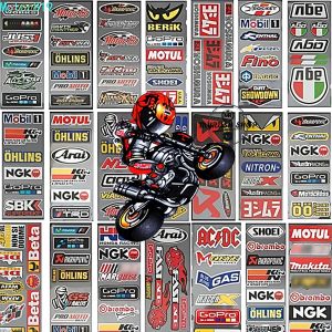2 Sets of Reflective Motorcycle Edges Bike Helmet Stickers Car Styling Vinyl Decals for Mobil NGK YAMAHA SUZUKI HONDA Kawasaki KTM DUCATI