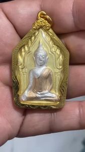 K545 พระขุนแผน กุมารทองเรียกทรัพย์ หลวงพ่อพูล วัดไผ่ล้อม นครปฐม เนื้อสามกษัตริย์ กรอบทองไมครอน