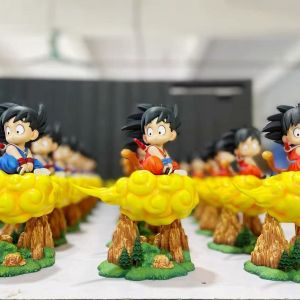 Bandai | 21cm Dragon Ball Goku Anime Figure Kid Goku Cloud Action Figurine PVC Statue Model Collection Toy Xmas Desk Decoration Doll Gift