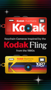 Kodak Charmera Keychain Digital Camera Bundle – Retro Mini Vintage Style 1080p Video Built-in Flash USB-C Rechargeable Compact & Portable | JG Superstore