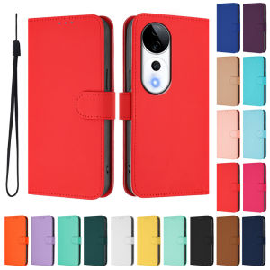 Luxury Casing For Vivo V40 Lite 4G V40 Pro 5G V30E V40E Y300 Pro Slim Wallet Card Soft Leather Flip Magnetic Skin Protect Stand Cover Case