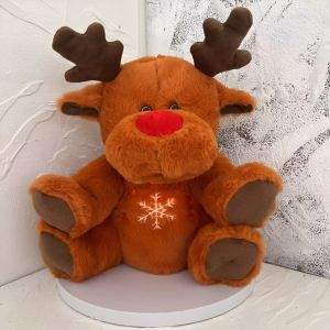 New Christmas Deer Modes Baby Breathing Sleeping Companion Music and Light Plush Doll Toy best Christmas Birthday cute gift