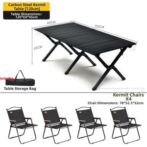 BUZHIHUANGYE | Portable Foldable Outdoor Table Chair Set