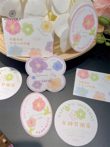 Adorable Flower Bouquet Gift Box Decoration Blessing Card Message Card Fresh Style Country Style Single Page Festive Supplies