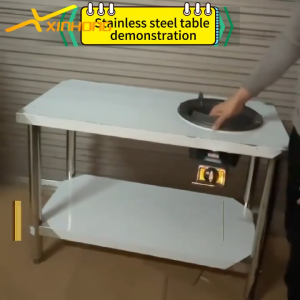 XINHONG 2 Burner Gas Stove Stand Commercial Kitchen Equipment Stainless Stove Table Stainless Stainless Stand For Kitchen Stainless Table Top Gas Stove Heavy Duty Burner Gas Stove Table