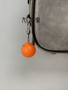 An Orange Pendant ~ Keychain Artificial Food Candy Toy Schoolbag Backpack Hanging Ornament AirPods Protective Case