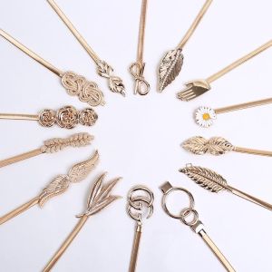 Ikat pinggang wanita elastis / Women belt / Sabuk wanita logam elastis motif kepala random / Gesper perempuan elastis untuk dress kemeja gamis tunik / Fashion terbaru