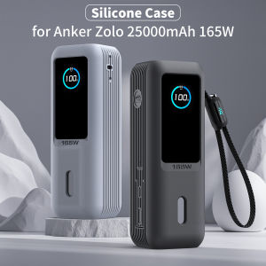 Silicone Case for Anker Zolo 25000mAh 165W Power Bank Portable Charger Protective Case Travel Carrying Case TF/SIM storage Bag