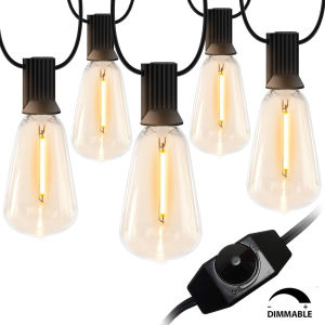 💡 รับประกัน 2ปี 💡 33FT ชุดไฟปิงปอง ไฟสตริงกลางแจ้ง ไฟสตริงหรี่แสงได้ ST38 ลานหลอดไฟ LED IP65 กันน้ำสวนไฟตกแต่งงานแต่งงานไฟปาร์ตี้คริสต์มา 🔧