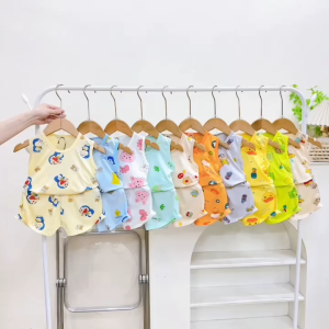 Set 3 bộ thun lạnh ba lỗ siêu mềm mát nhiều hình in dễ thương cho bé
