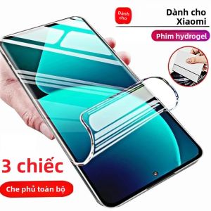 3 Miếng Dán Bảo Vệ Màn Hình Hydrogel Mềm Cho Xiaomi Redmi Note Series 10/11/10S/11S/10A/10C/8/9 Pro/9S/9T/9A/9C HD Clear Front Glass