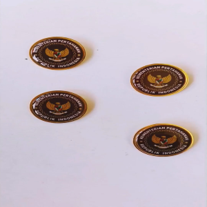 Pin Bros Lencana Kuningan KEMHAN (Kementerian Pertahanan) Ukuran 3cm (Peniti / Magnet)