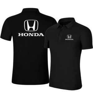 Honda | Honda Mens and Womens POLO Shirts Summer New T-Shirt Racing Motorcycle Short Sleeve Spring and Autumn Business Retro Top