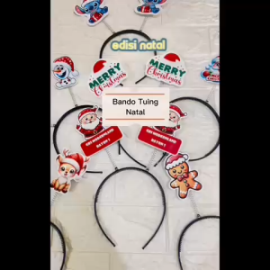 Bando Natal / Bando Tuing Edisi Natal / Topi Ulangtahun Karakter Natal / Topi Ulangtahun Natal Custom