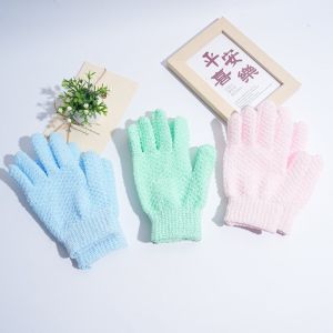 Five Fingers Bath Gloves Exfoliating Mitt Glove Scrub Body Massage SPA Foam Back Bathing Cleaning Gloves Bathroom Accessories