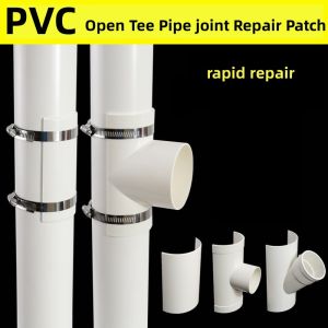 PVC Open Tee Pipe joint Repair Patch Drain Pipe Adapter Tube Connectors for Home Outdoor Industrial Plumbing Accessories