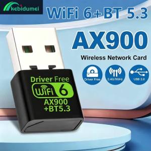kebidumei | Kebidumei AX900 USB WiFi 6 Bluetooth 5.3 Adapter USB Dongle Dual Band 2.4G&5GHz WiFi Network Wireless Wlan Receiver Driver Free