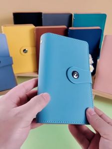 Coloful Save Money 100 Envelopes Money Saving Challenge Large Capacity A6 PU Album Cash Book