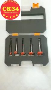 Bộ mũi khoét gỗ KAPUSI Japan 5 chi tiết cỡ từ 15-35mm thép carbon cứng và sắc bén