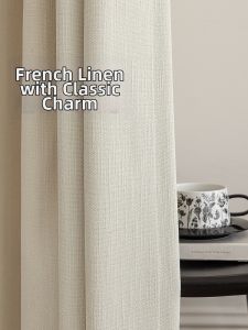 Antibacterial Full Blockout Linen Cotton Curtains