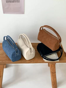 AOA 2025 New Suede Pillow Bag Womens Crossbody Versatile High-End Minimalist Handbag Small Elegant Bag for Commuting