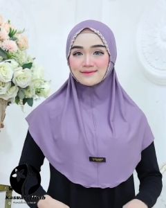BERGO ANISSA RENDA JERSY -JILBAB INSTAN-KASUARI HIJAB STYLE