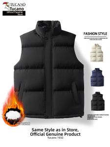 TUCANO | Warm Thermal Vest Jacket Mens Autumn Winter Thick Collarless Leisure