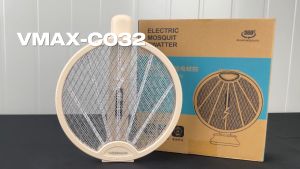 Vermax 3500V 2in1 Electric Mosquito Killer Racket Rechargeable Mosquito Swatter Folded Purple Light Attracts Insects Lamok Killer