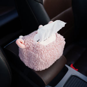 Cute Plush Tissue Box Car Home Restaurant Napkin Box Living Room Creative Tissue Box Cover Teddy Dog Design Storage Organizer