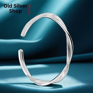 WU YUE JEWELRY | Solid 999.9 Silver Open Bracelet