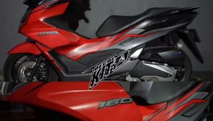 Decal Sticker PCX 160 desain simple Merah Hitam Y4-005 Y4-006 Y4-010 Y4-028