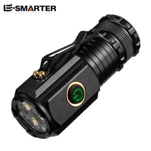 3LED Mini Flashlight Rechargeable Tactical Torch 1500LM Super Bright Outdoor Camping Flashlight Portable Lamp with Tail Magnetic