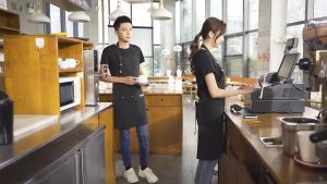 Celemek Masak Anti Air Apron Barista Kedai Cafe Waiters Kerja Barbershop Bartender Kasir