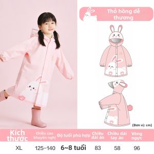 deli | Áo Mưa Che Ba Lô Trẻ Em Đi Học Chống Bão Vành Rộng Toàn Thân
