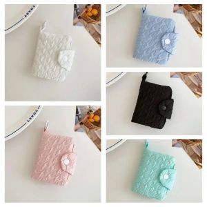 Korean Style Bubble Cloth Candy Color Canvas Coin Purse Mini Wallet Zipper Envelope Wallets Outdoor Travel Cloth Pocket Purse
