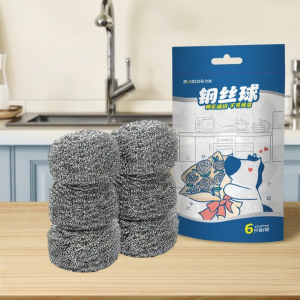 ฟองน้ำขัดเหล็กไม่หลุดร่วงป้องกันสนิมสำหรับหม้อทำอาหารที่บ้าน