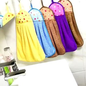 Khăn Lau Tay Đa Năng CÓ MÓC TREO Siêu Thấm Hút Khăn Lau Bếp Lau Bát Đĩa Tiện Dụng Nhiều Màu Sắc GD705-Khanbeptreo