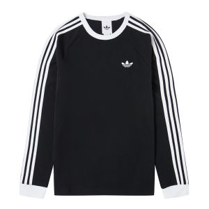 Áo Thun Nam Dài Tay Adidas Chất Liệu Cotton Thoáng Khí Cổ Tròn Thể Thao Thiết Kế Cỏ Ba Lá Thời Trang Ke3546