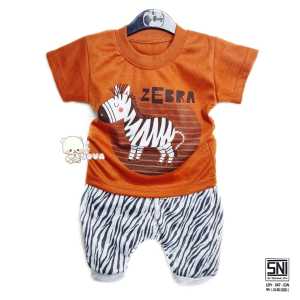BAJU BAYI ECER CASUAL KASUAL SETELAN ANAK LAKI-LAKI HEWAN ZEBRA SETELAN ANAK