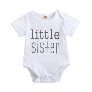 Fashionable Letter Print T-Shirt Baby Bodysuit round Neck Bubble Sleeve Photography Clothes for Boys And Girls Infant Sizes