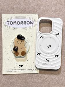 Cute Jellycat Butterfly Knot Potato Magnetic Stand Holder for  16Promax Phone Case 15Promax Cartoon Girl Heart 14Pro Anti-Fall High-End 13 Personality