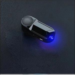 1Pcs LED Car Fake Security Light Solar Powered Simulated Alarm Wireless Warning Anti-Theft Lamp With Air Freshener Function
