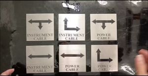 Cable Marker Plates With Directional Arrow