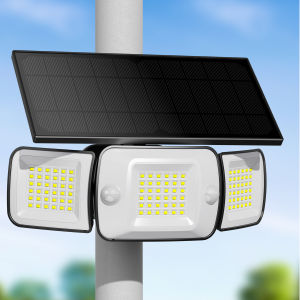 intelamp Super Bright Solar Lights Outdoor With 6000mah Battery Larger Solar Panel Two Sensors Waterproof For Garden Yard Garage